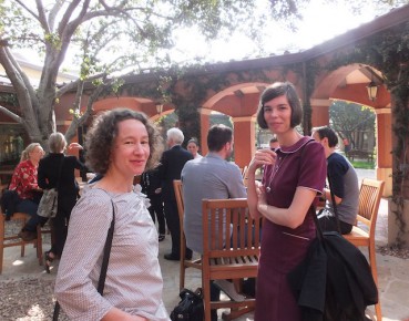 Lise Fearnley and Marieke Blaauw commiserate over bicycles