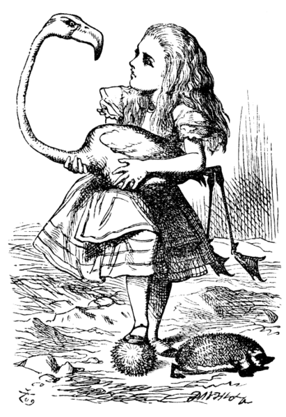 Alice playing croquet