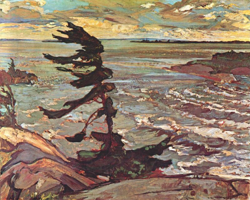 Group of Seven F.H. Varley painting "Stormy Weather, Georgian Bay, 1921"