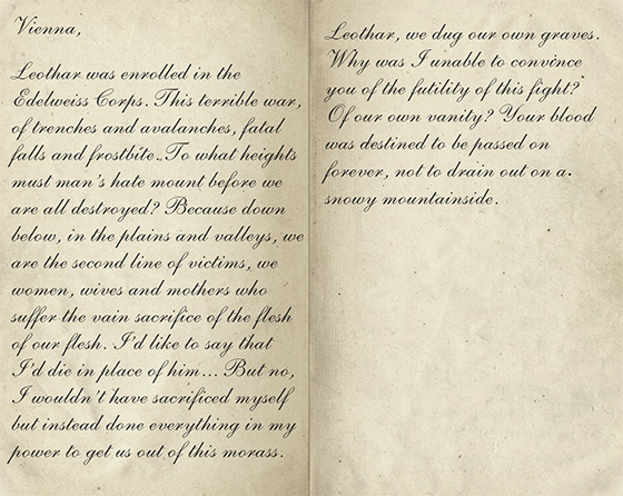 Elisabeth's letter - Rose's Notebook - First World War