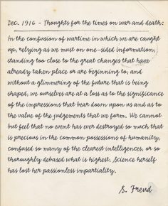 Freud's letter - Rose's Notebook