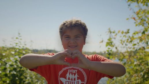 Young girl Orange Shirt Day